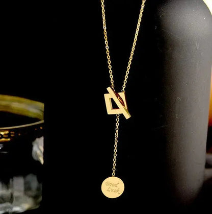 GOOD LUCK NECKLACE (24K GOLD PLATED)