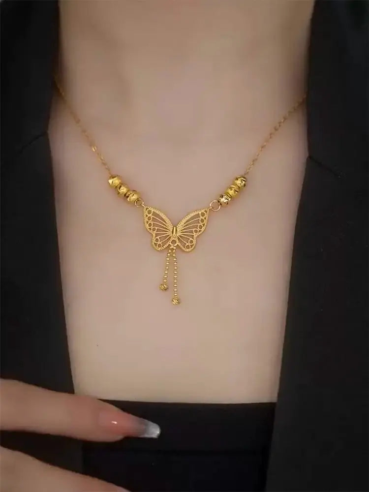 Golden Butterfly Necklace(gold plated)