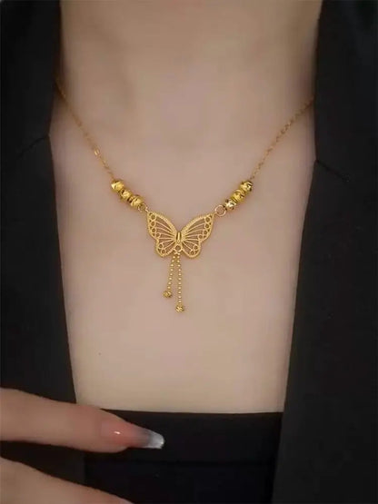 Golden Butterfly Necklace(gold plated)