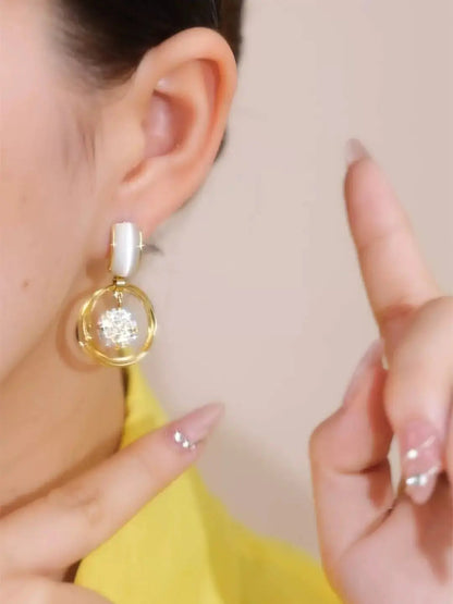 Trendy Multilayer diamond earrings(24k gold plated)