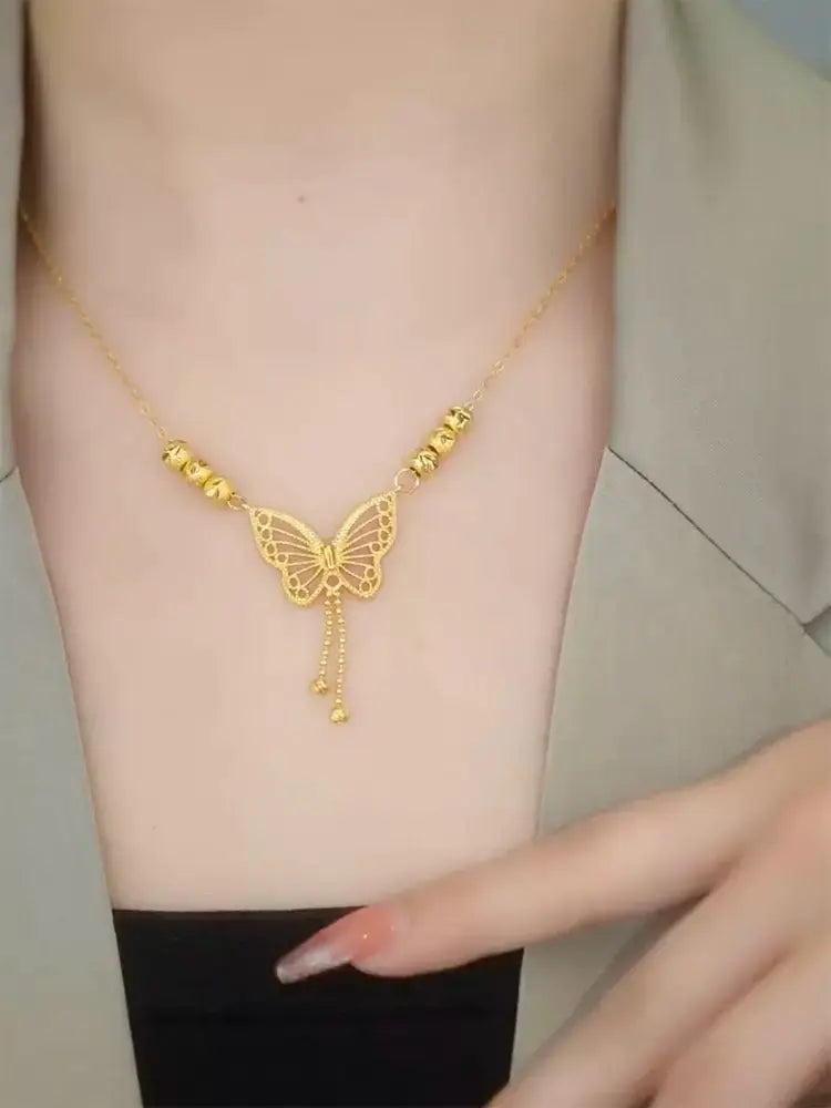 Golden Butterfly Necklace(gold plated)